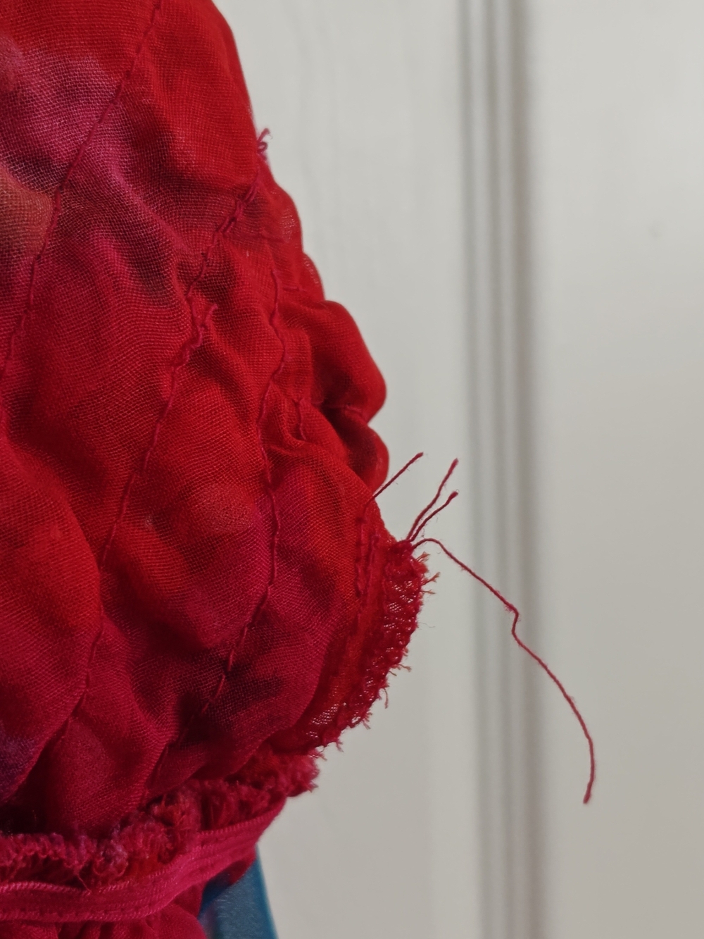 Vintage La SENZA Y2K Hot Pink  Floral Ruffled Sheer Mesh Babydoll Chemise Size M - Picture 11 of 14